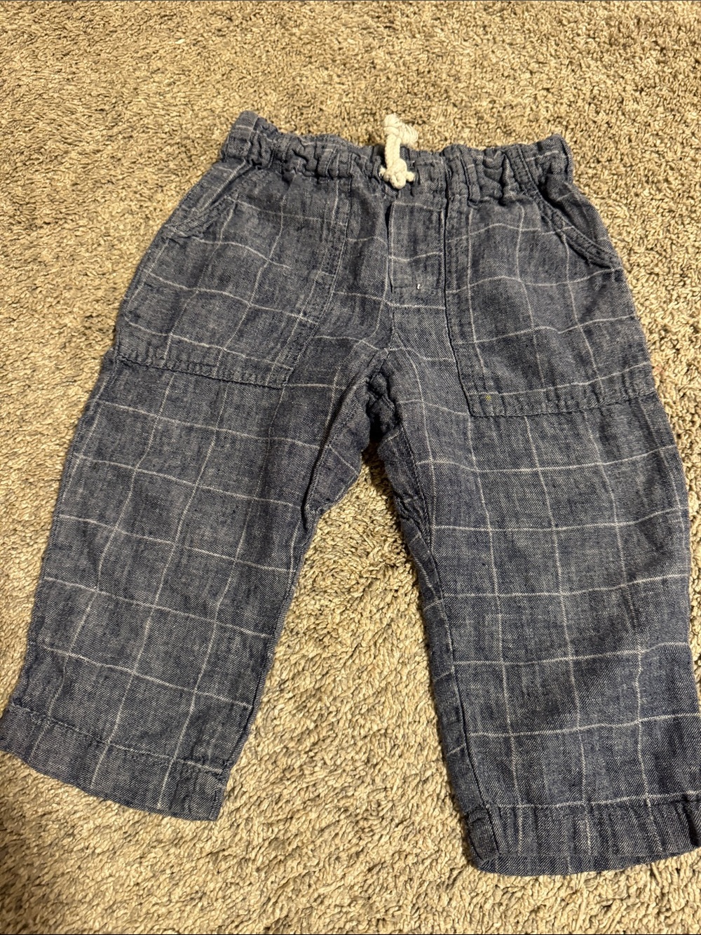 Nico Nico Navy Windowpane Drawstring Pants